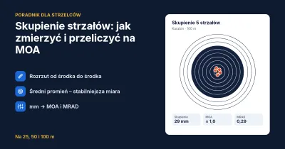 Skupienie strzałów – jak je zmierzyć i przeliczyć na MOA