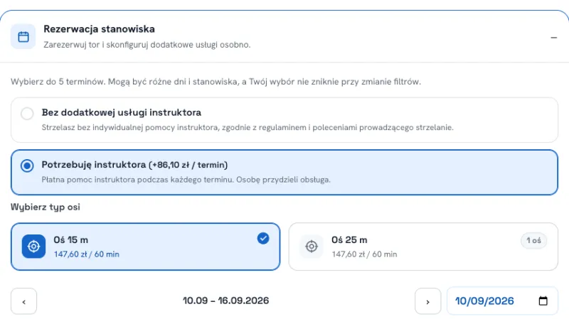 Rezerwacja z instruktorem już dostępna w DobraStrzelnica.pl